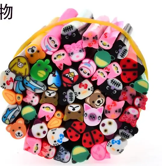5 СМ полосы Nail Art Fimo Наклейки 3D Полимерная Глина Фрукты Цветы Перо DIY Типсы