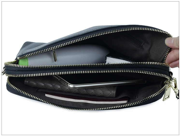 Бренд COMFORSKIN Bolsas Feminina, повседневные Клатчи из воловьей кожи, натуральная кожа, двойная молния, отделение, сумка-мессенджер, женские сумки