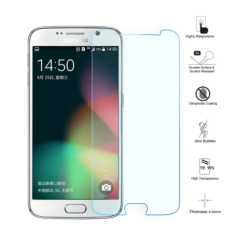 2 шт. стекло для Samsung Galaxy S2S3MINIS4 высокая прозрачная Защита экрана NOTE 2345 S5S6 S7