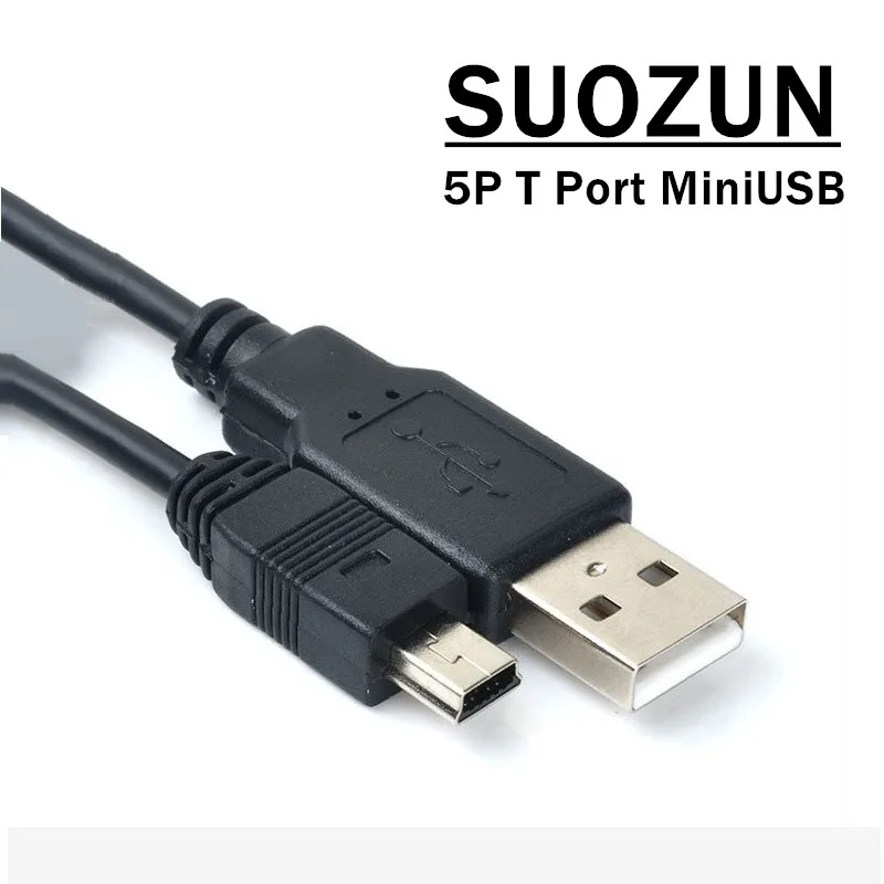 SUOZUN USB кабель 0 8 м 2 A штекер в Mini B 5 Pin P t порт миниusb для устройств MP3 MP4 камера