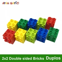 big size diy building blocks sided figures bricks 2x2dot 8pcs educational creative toys for children compatible with brands