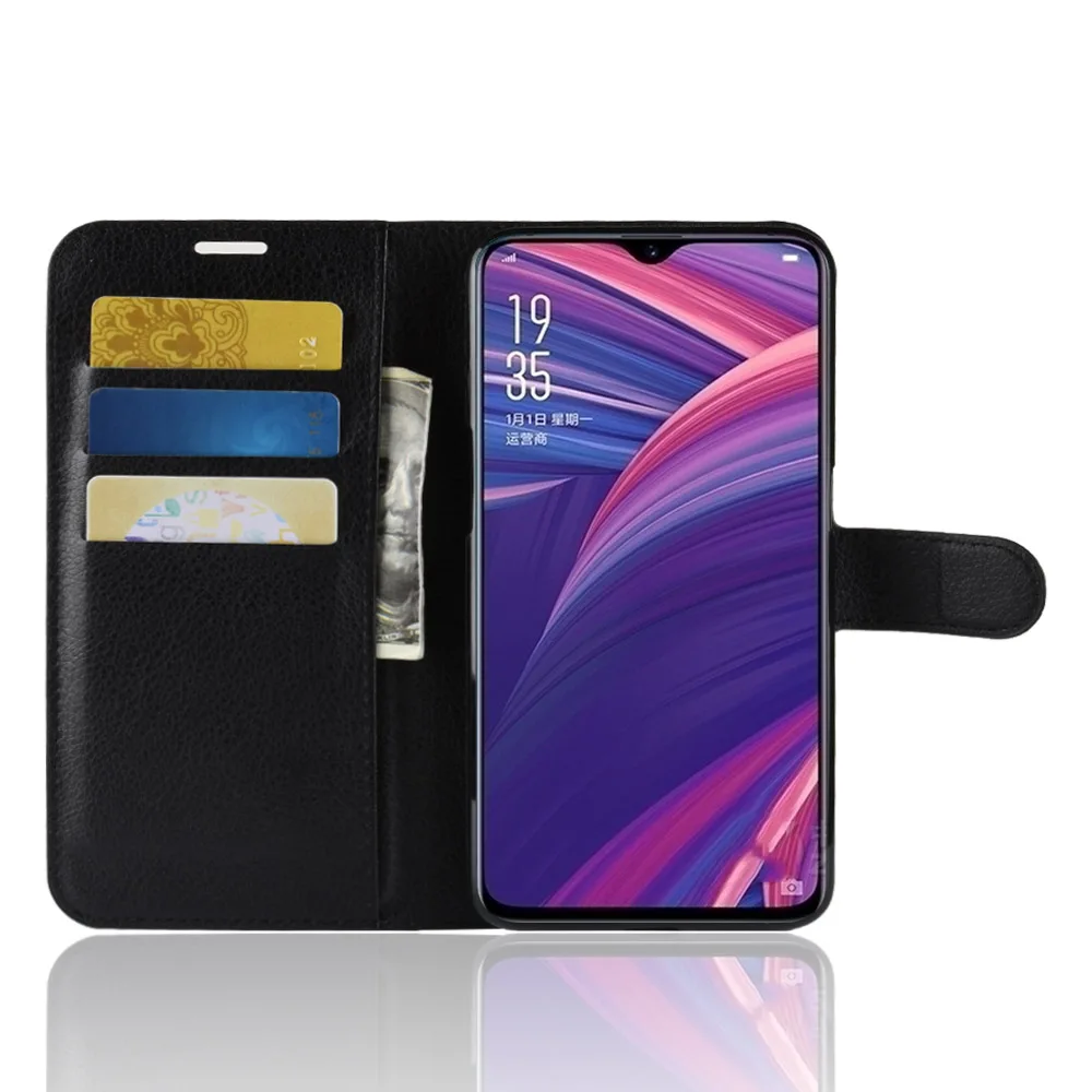Роскошный чехол портмоне на OPPO RX17 Pro RX17Pro с откидной крышкой для задней панели из
