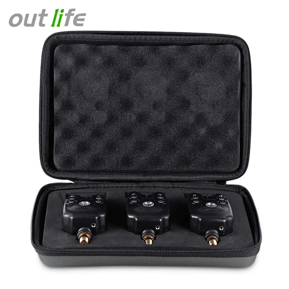 Outlife JY 1 3 шт/уп. Синий светодиодный беспроводной сигнализатор для ловли рыбы