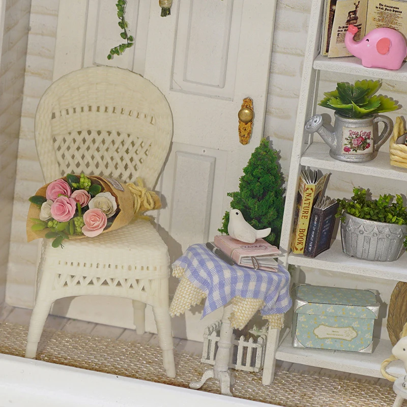 Cutebee DIY миниатюрный дом с мебели светодиодный музыкальный пылезащитный чехол модель строительные блоки игрушки для детей Casa De Boneca