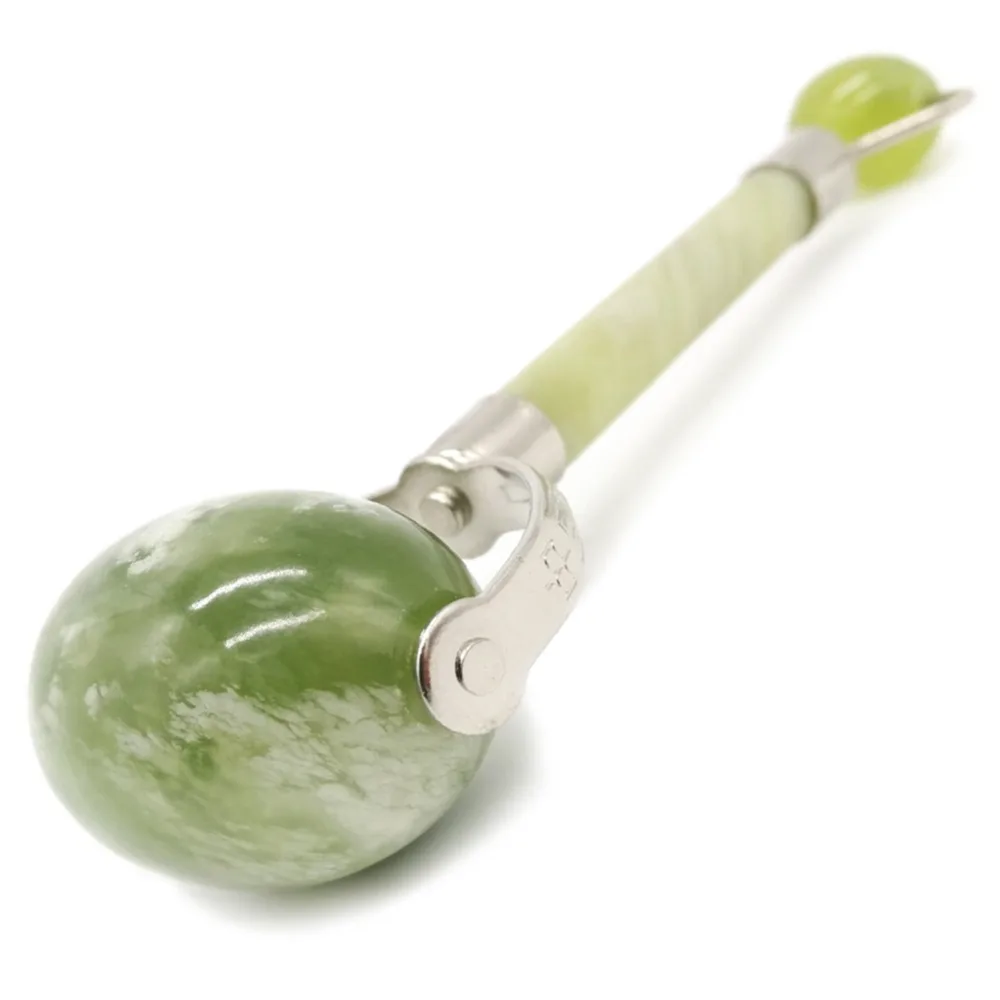 Двойная головка для лица нефрит для массажа роликовая для лица целлюлит для похудения средства ухода за кожей Шеи Природа Уход за кожей устройство Прямая