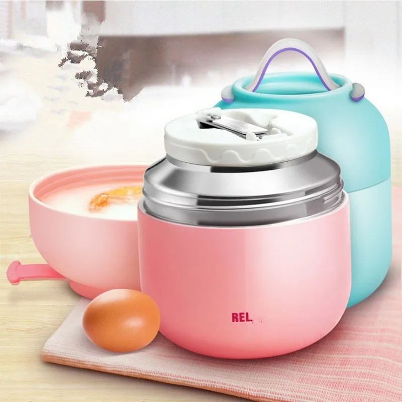500ML 18/8 Hot Food Warmer Stainless Steel Vacuum Insulated Thermos with Bag Green Color Container for Kids gift | Дом и сад