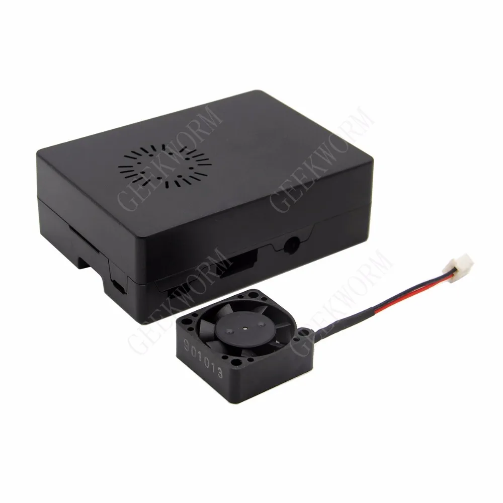 Matte ABS Case + Cooling Fan Heat Sink for Raspberry Pi 3 Model B / (Black) | Компьютеры и офис