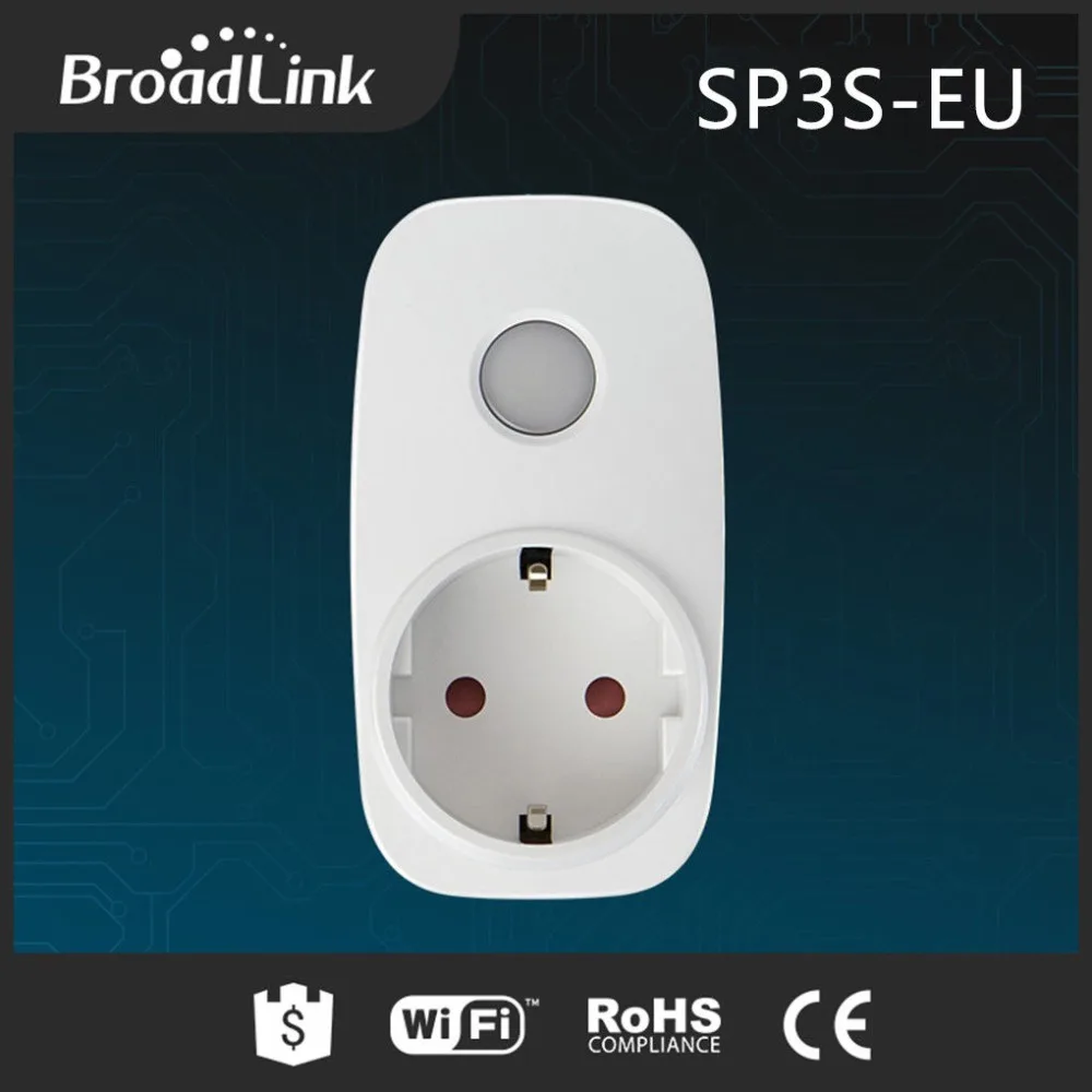 Broadlink SP3 SP3S Wi-Fi розетка ЕС 16А 3500 Вт измеритель мощности для Alexa Google Home IFTTT приложение дистанционное управление Умный дом автоматизация