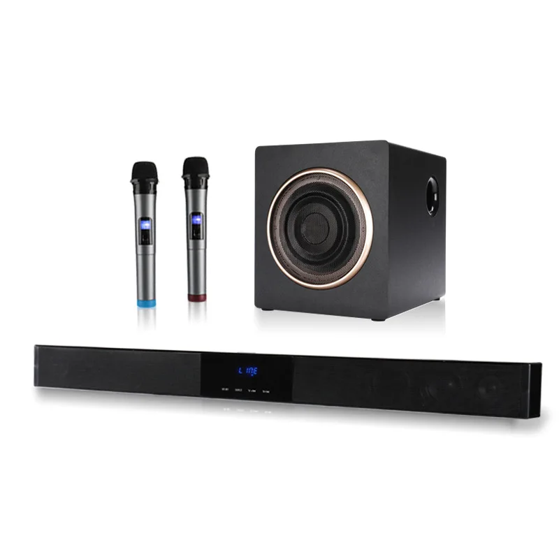 ЕС 60 Вт домашний кинотеатр ТВ динамики Soundbar + сабвуфер настенный беспроводной