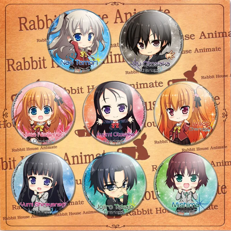 1 шт. ZXFJXR 58 мм анимация Charlotte Otosaka Ayumi Tomori Nao Jojiro Takajo аниме бейдж Брошь на булавке для
