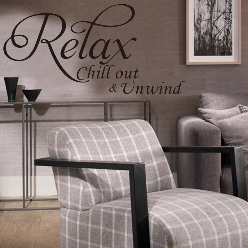 Простая виниловая настенная наклейка расслабляющая художественная буква для