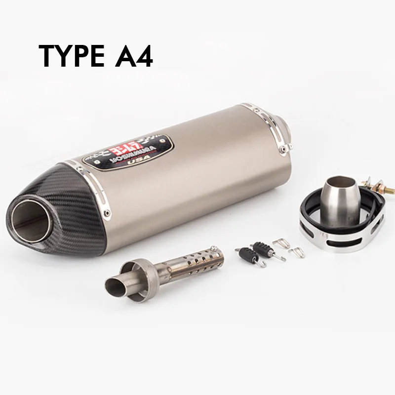 Мотоцикл Yoshimura глушитель выхлопной трубы мотоцикла выхлопной трубы Echappement мотор для Kawasaki Yamaha Honda KTM ninja250 R6 - Цвет: type a4