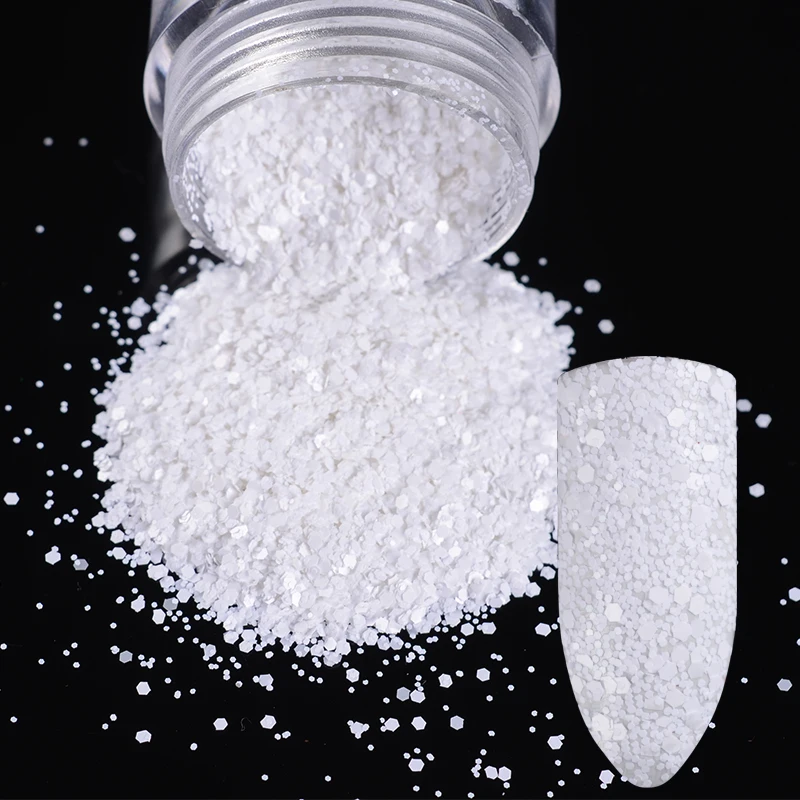 1 коробка блестящих блесток для ногтей Белоснежка голографическая микс Размер