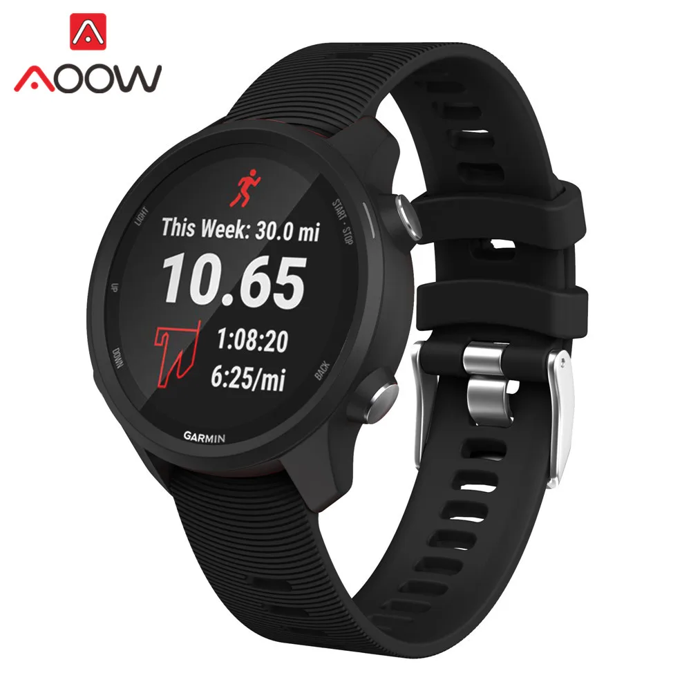 Ремешок силиконовый для наручных часов 20 мм Garmin Forerunner 245M 245 645 | Наручные часы
