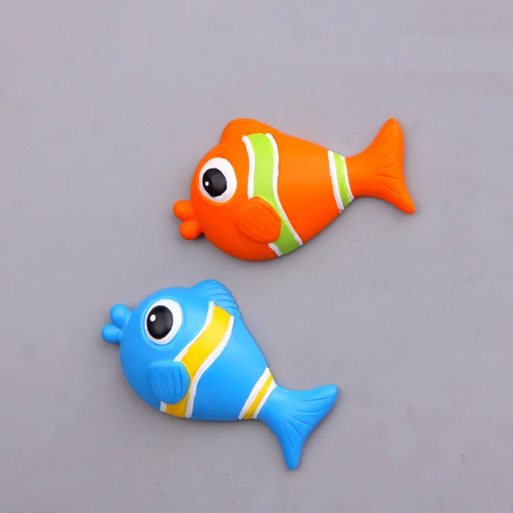 2 шт/набор красочные рыбы 3D Действие фигурный магнит мультфильм шаблон магнитные