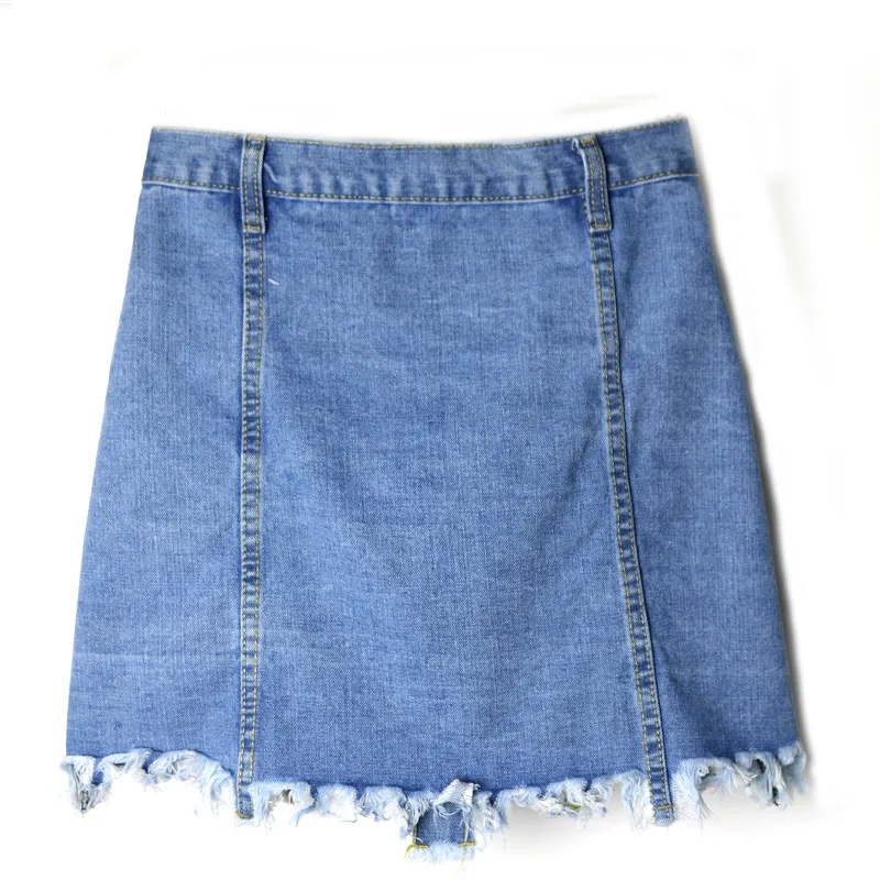 Женская короткая джинсовая юбка хлопковая винтажная трапециевидная мини-юбка с