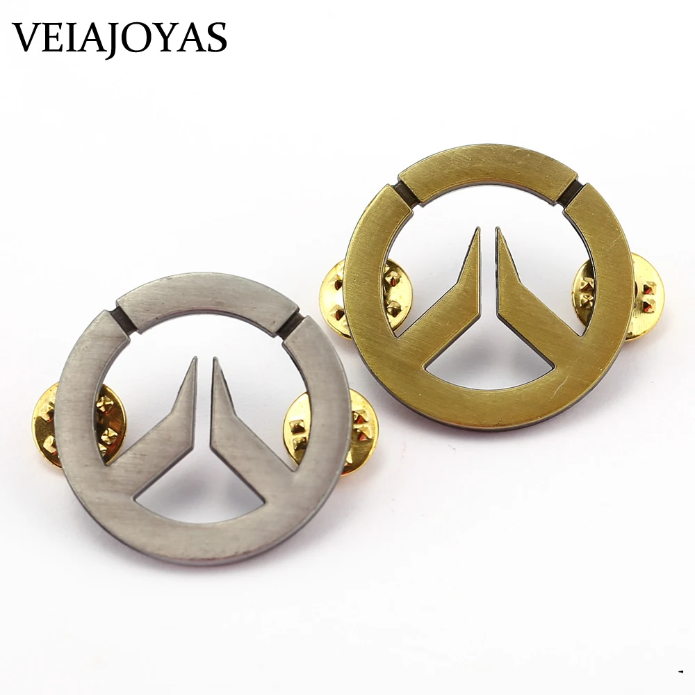 2018 модный значок с логотипом игры Overwatch OW булавка бронзовая серебряная брошь