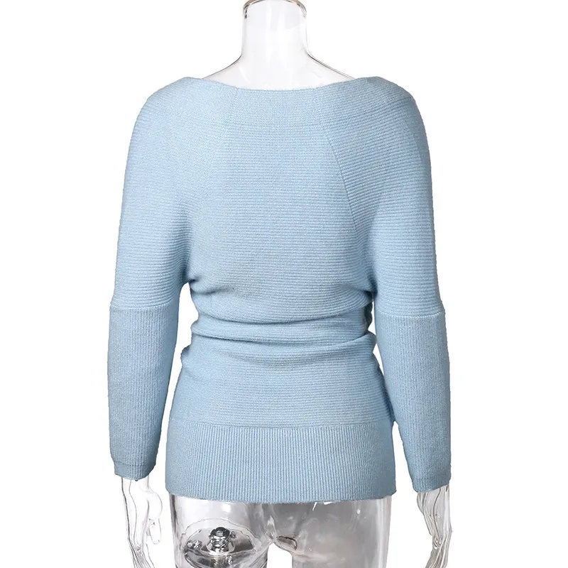 Привлекательные свитера с V-образным вырезом и перекрестной строчкой женские 2019