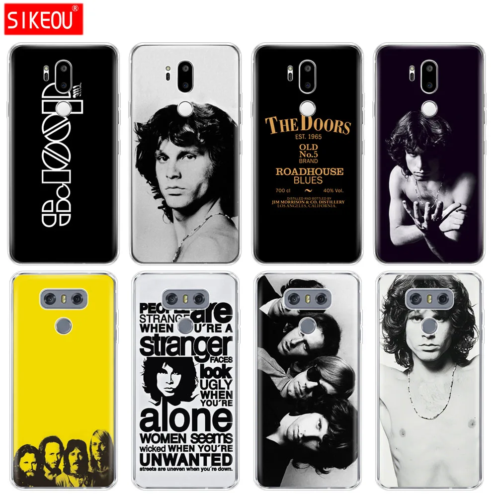 Силиконовый чехол для телефона LG G7 Q8 Q6 G6 MINI G5 V30 V7 V9 k10 k8 X POWER 2 The Door JIM MORRISON
