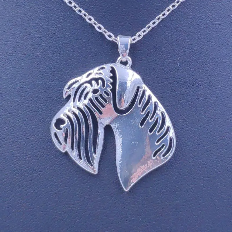 Новое милое ожерелье шнауцера подвеска в виде собаки посеребренное золото