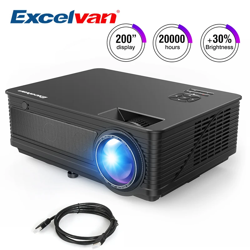 Excelvan 3500 люмен светодиодный Full HD проектор домашний кинотеатр тв 3D M5 LCD