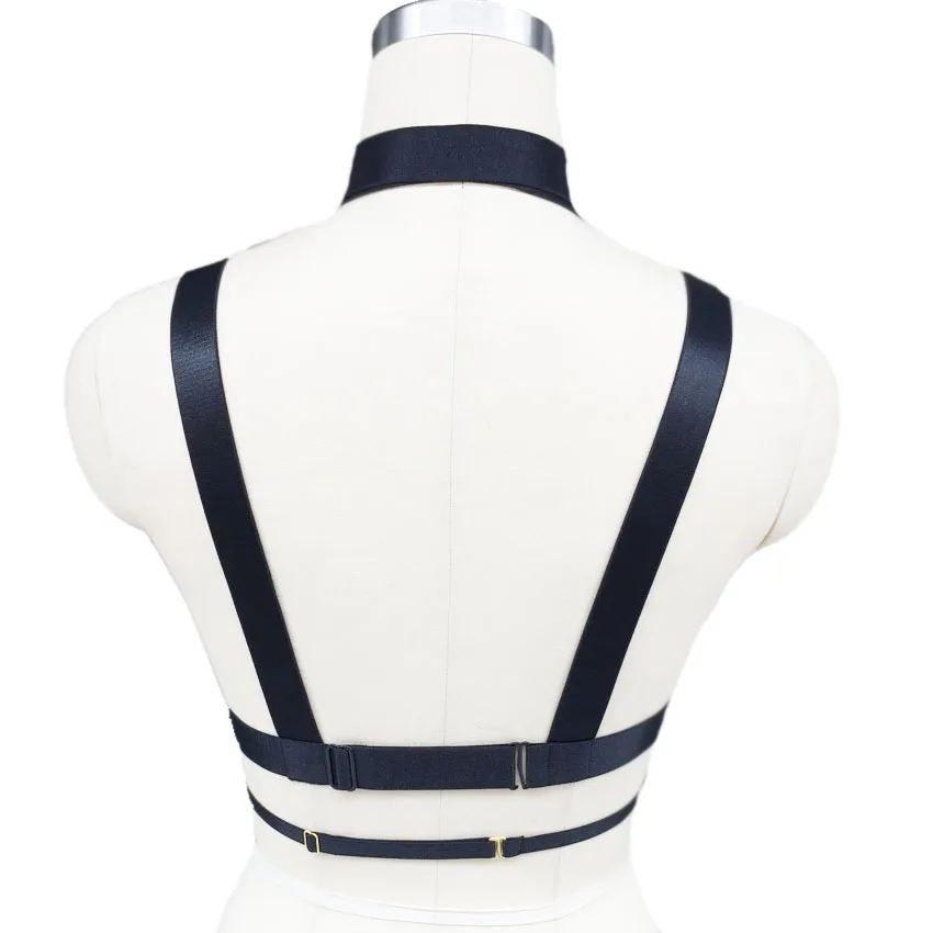 Женское черное женское бондажное белье бюстгальтер в стиле харадзюку