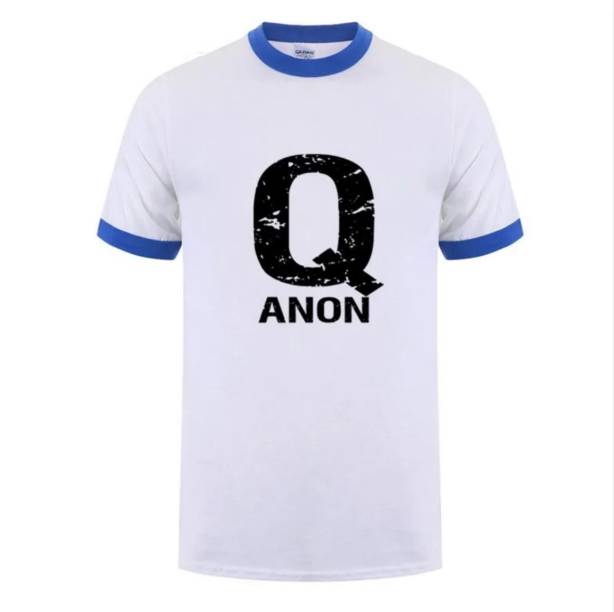 Мужская футболка QAnon Freedom белая с принтом кролика летняя буквенным 2019|Мужские