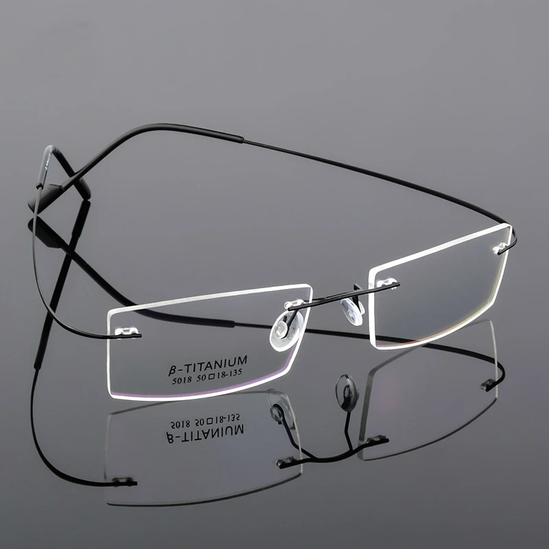 

ultra-light Titanium Alloy Rimless myopia glasses Nearsighted Glasses prescription glasses -1.0 -1.5 -2.0 -2.5 -3.0 -3.5 -4.0