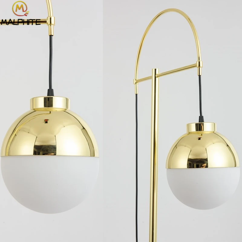 Nordic LED Floor Lamp Eye-protective Gold Floor Lamps For Living Room Modern Floor Lighting Luminaire Home Study Bedside Decor