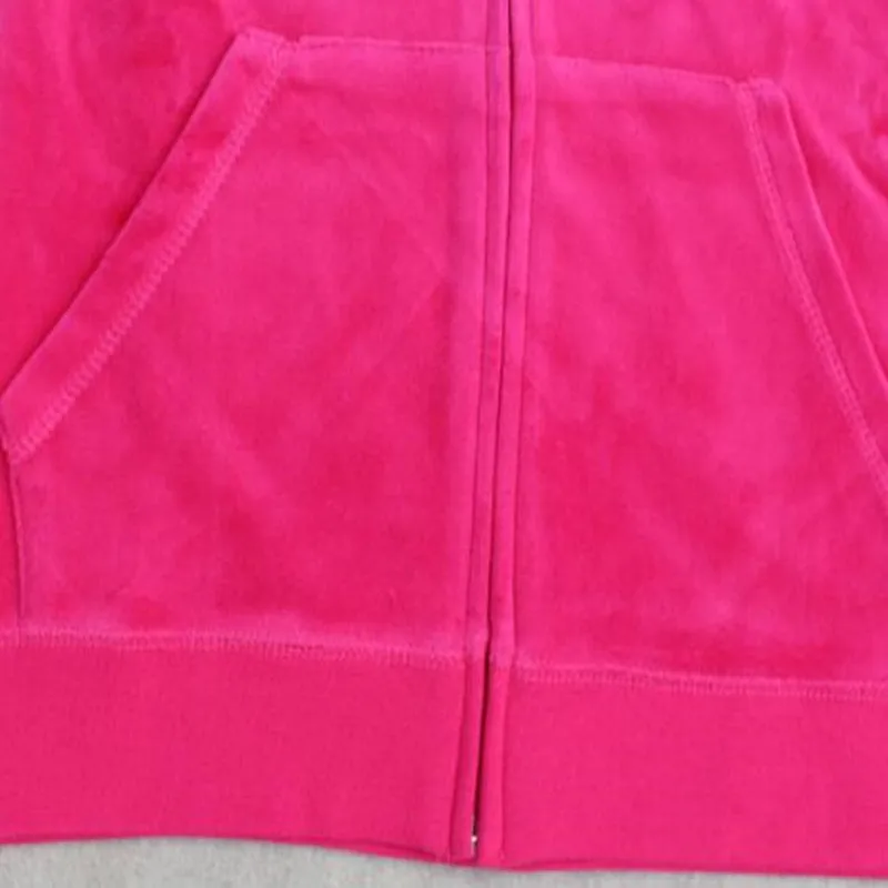 

Spring / Fall / 2020 Women's Brand Velvet fabric Fashion Tracksuits Velour suit women Track suit Hoodies and Pants black