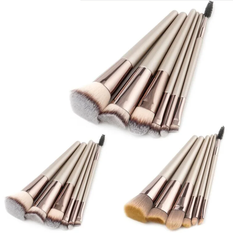 6 шт набор кистей для макияжа цвета шампанского основы пудры румян теней век