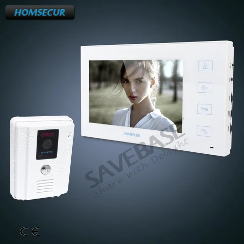 HOMSECUR 7 &quotпроводной видео и аудио Домашний домофон + ИК ночного видения 1C1M для