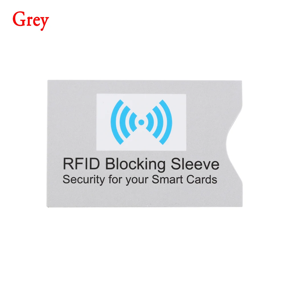 Анти Rfid кошелек Блокировка ридер замок банк держатель для карт Id банковский чехол для карт Защита металлический кредитный держатель для карт Алюминий - Color: Gray