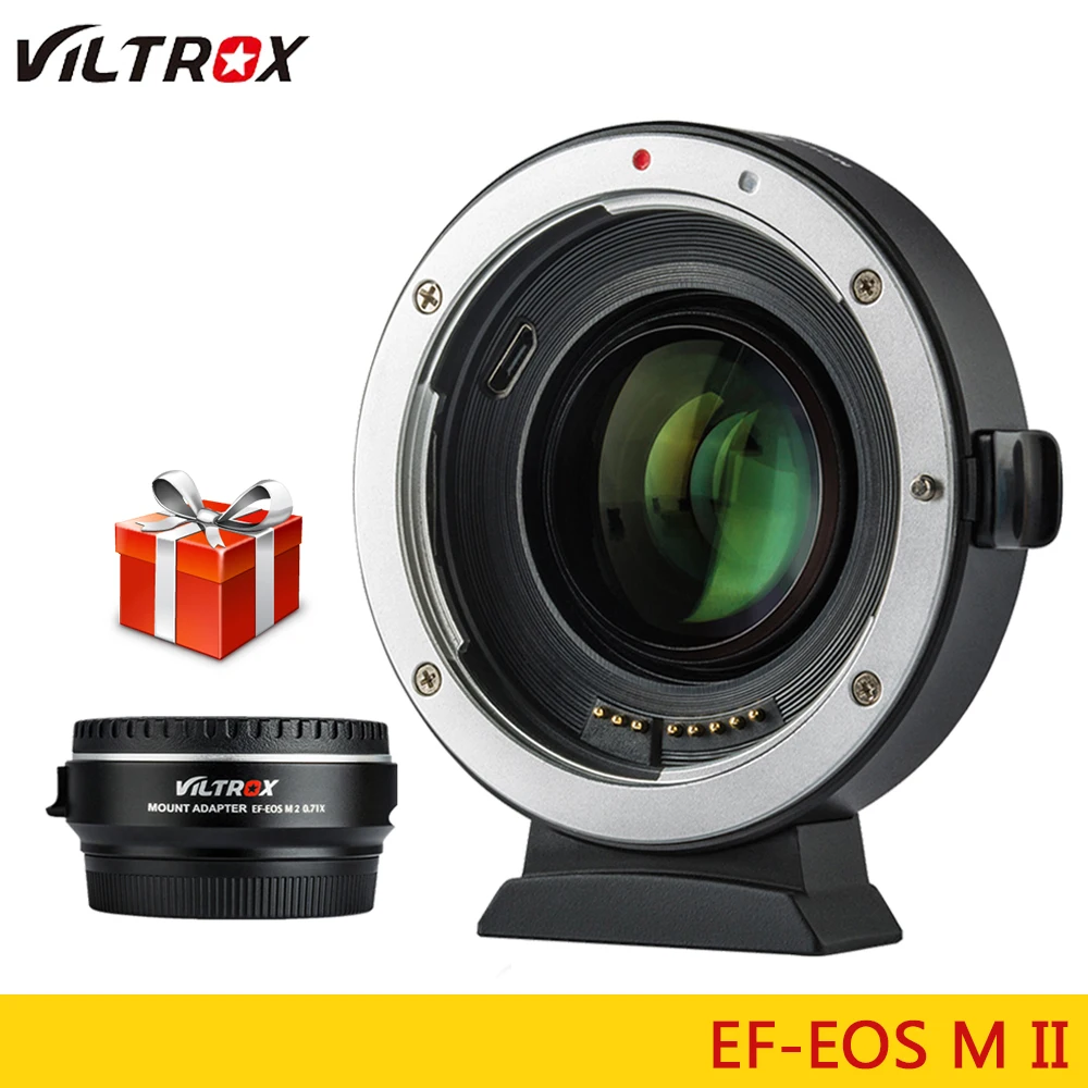 Viltrox EF M2 II фокусное устройство усилитель адаптер Автофокус 0.71x для Canon Крепление