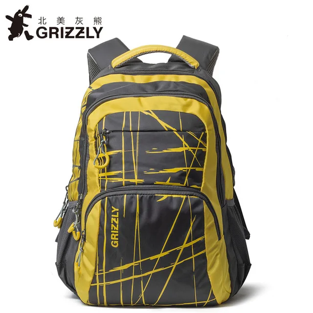 Мужской рюкзак GRIZZLY повседневные Рюкзаки для подростков мальчиков школьные сумки многофункциональные водонепроницаемые дорожные сумки большой емкости - Цвет: 10