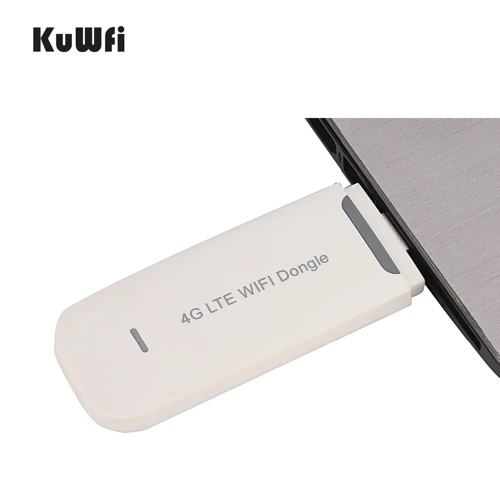 KuWFi автомобильный разблокированный wi fi роутер 4G Wifi LTE 150 Мбит/с USB модем 3g ключ с