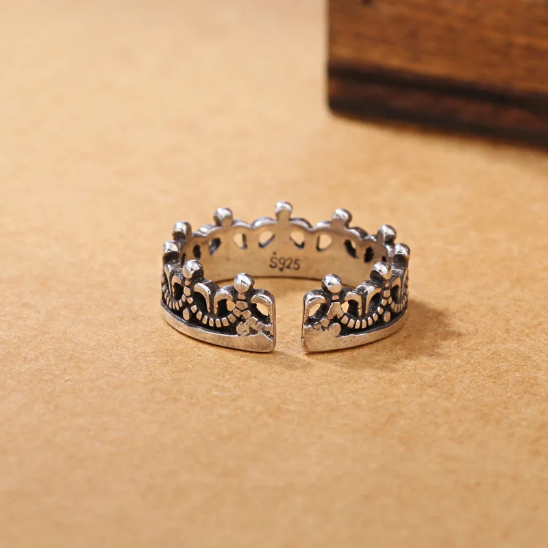 Ювелирные изделия античные тайские серебряные покрытием перстень открытие