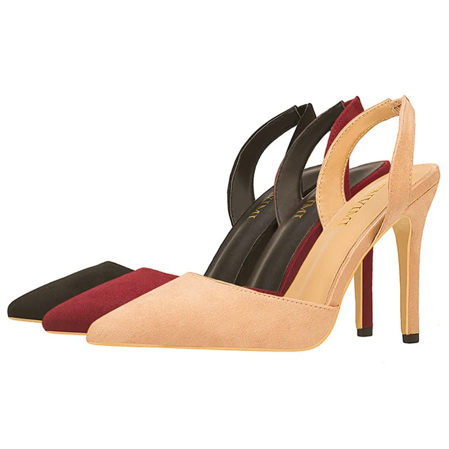 Женские босоножки Новое поступление корейские однотонные лаконичные сандалии