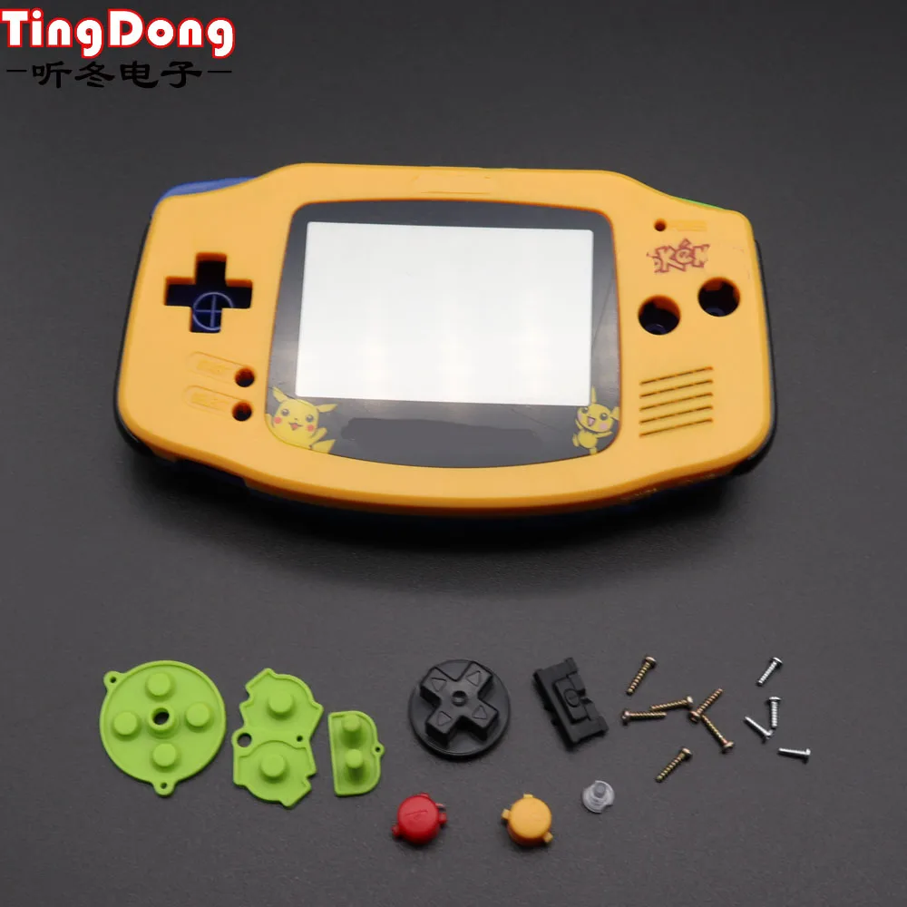 

yellow Silver Plastic Housing Shell Skin for Nintendo Gameboy Advance GBA Case Cover