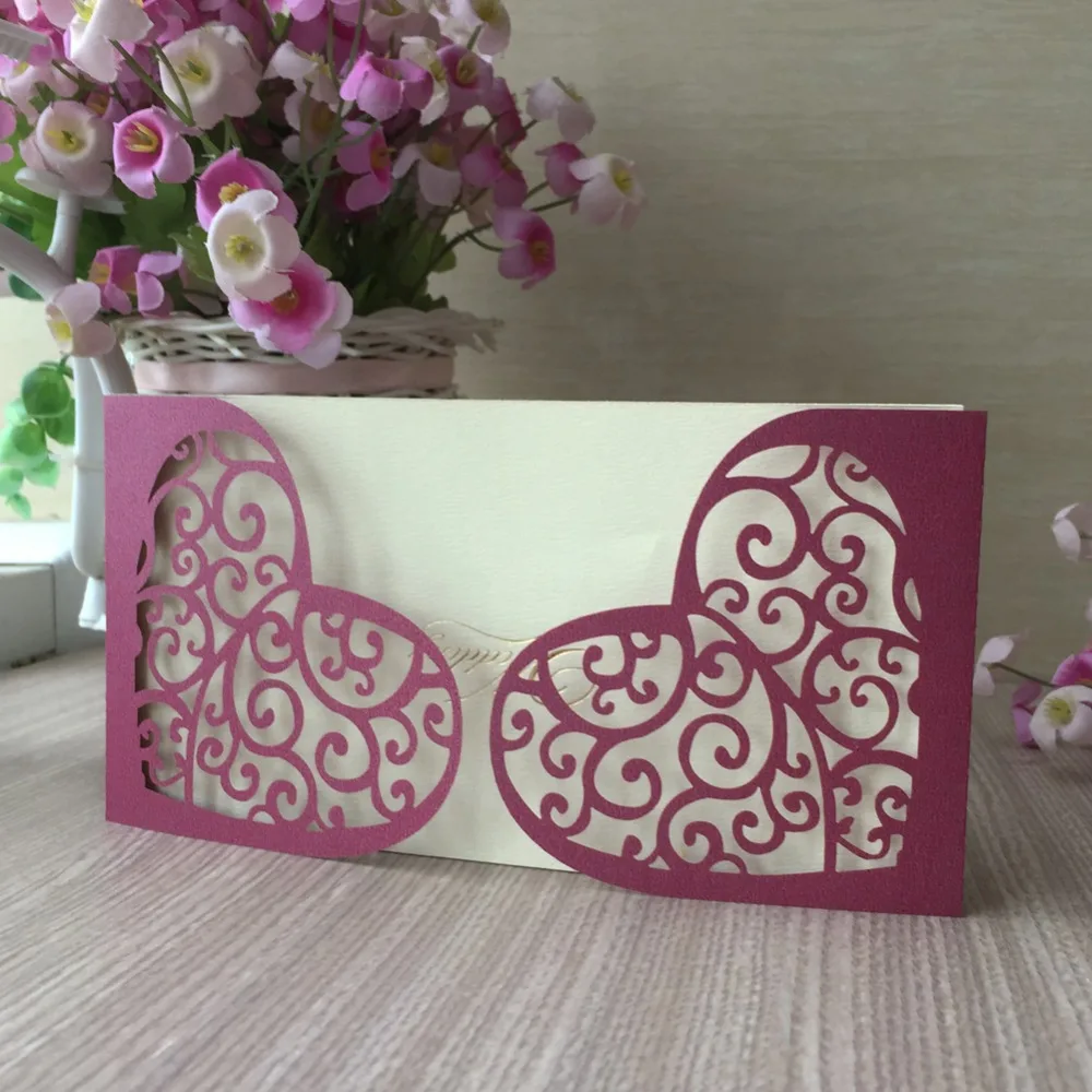 

30pcs/lot Hollow Laser Cut Elegance Style Table Card Wedding Invitation Cards Birthday Party Business Invitations Graduation