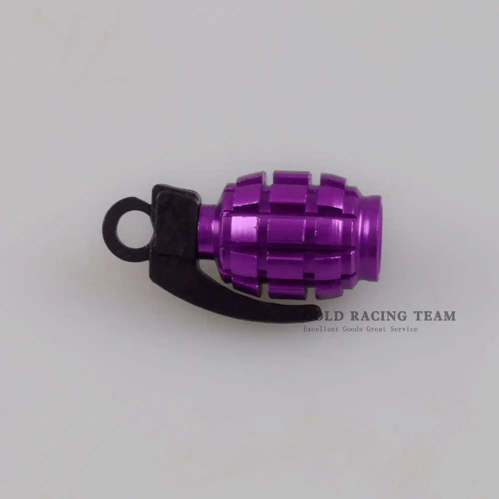 Free Shipping 4pcs Universal Aluminum Grenade Design Car Wheel Tyre Valve Caps Bicycle Tire Air Cap 6 colors VS009 | Автомобили и