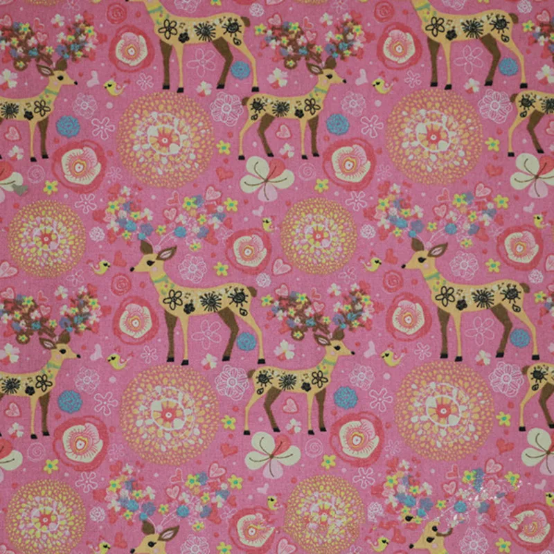 50x150 см хлопок лен ткань олень цветок сделай сам украшение для дома чехол стола