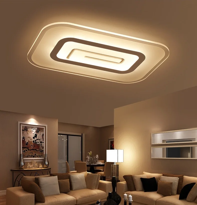 Тонкий акриловый светодиодный потолочный светильник лампа для гостиной спальни