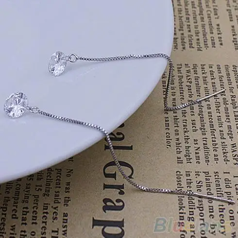 Женские серьги-подвески из циркония 1OZ4 | Украшения и аксессуары