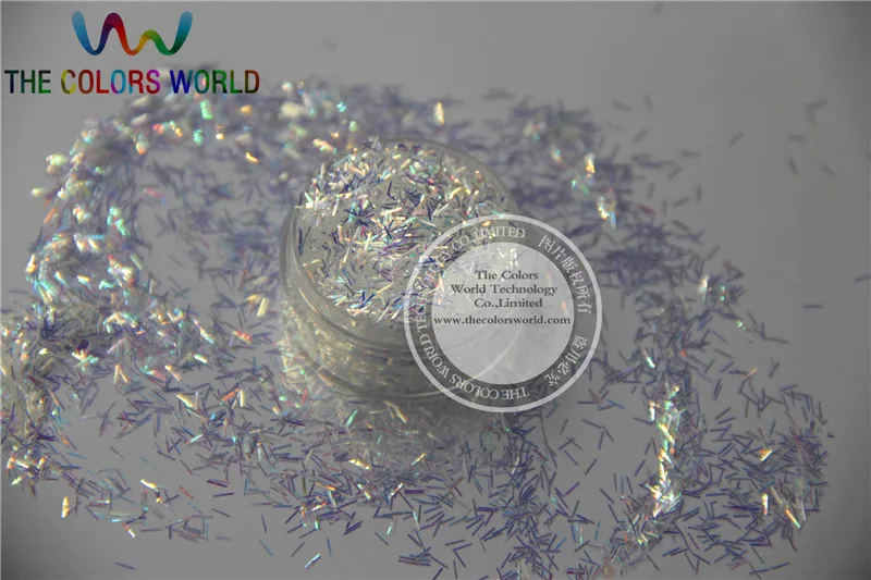 3 мм размер белый с синим светом сверкающие цвета блестящая полоса короткие