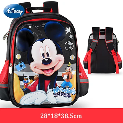 black Disney бренд Микки Классический рисунок студент Back Pack Дети сумка Детская рюкзак школьный для мальчиков и девочек Bagpack Класс 1-6 - Цвет: black