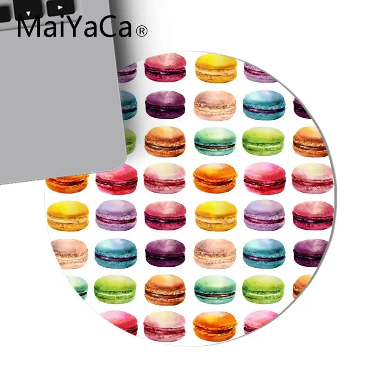 20x20cm MaiYaCa персонализированные крутые модные макароны резиновая мышь прочный Настольный круглый коврик для мыши DIY ковер логотип печать коврик для мышки с аниме - Цвет: 20x20cm