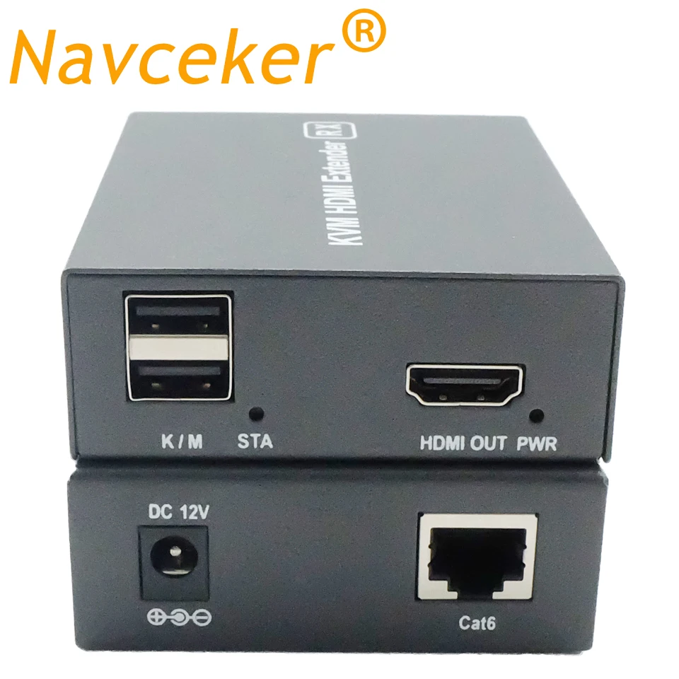 Удлинитель POC HDMI KVM RJ45 120m USB удлинитель по Cat5e Cat6 с поддержкой одного блока питания