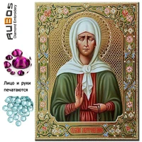 rubos icon matrona moskovskaya diamond embroidery religion diamond mosaic religious diy 5d craft crystal bead drill decor gift