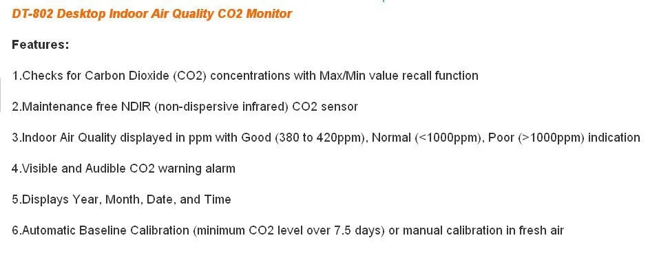 Гигрометр внутренний монитор качества воздуха CO2 9999ppm температура-5C-50C влажность 3в1 AC110-220V детектор Тестер